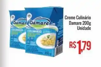 Creme culinário damare 200g unidade