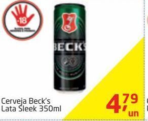 Tenda Atacado Cerveja beck’s lata sleek 350ml oferta