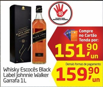 Tenda Atacado Whisky escocês black label johnnie walker 1l oferta