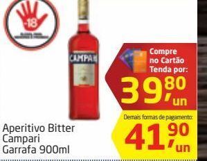 Tenda Atacado Aperitivo bitter campari 900ml oferta