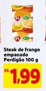Mercado Extra Steak de frango empanado Perdigao 100g oferta