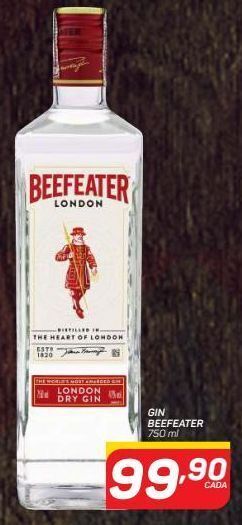 GBarbosa Gin beefeater 750ml oferta
