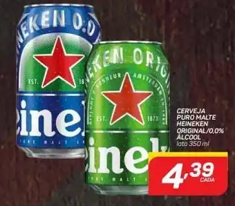 GBarbosa Cerveja puro malte heineken original 0% alcool 350ml oferta