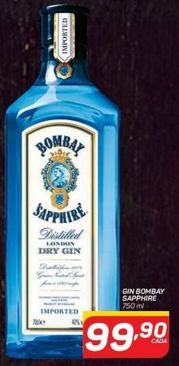 GBarbosa Gin bombay sapphire 750ml oferta