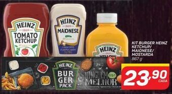 GBarbosa Kit burger heinz ketchup/ maionese/ mostarda 867g oferta