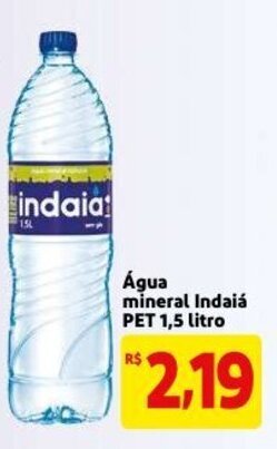 Mercado Extra Agua Mineral Indaia pet 1.5L oferta