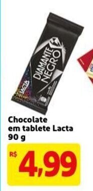 Mercado Extra Chocolate em tablete Lacta 90g oferta