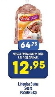 Arena Atacado Linguica Suina Seara pacote 5kg oferta