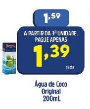 Arena Atacado Agua de Coco Original 200ml oferta