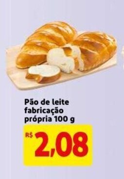 Mercado Extra Pao de leite fabricacao propria 100g oferta