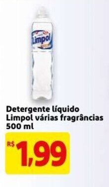 Mercado Extra Detergente Liquido Limpol varias fragrancia 500ml oferta