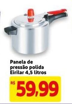 Mercado Extra Panela de Pressao Polida Eirilar 4.5L oferta