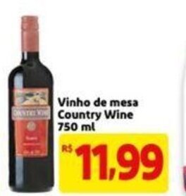 Extra Supermercado Vinho de mesa Country Wine 750ml oferta