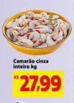 Extra Supermercado Camarao Cinza Inteiro 1kg oferta