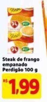 Extra Supermercado Steak de frango empanado Perdigao 100g oferta