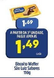 Arena Atacado Biscoito Waffer Sao Luiz Sabores 110g oferta