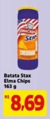 Extra Supermercado Batata Stax Elma Chips 163g oferta