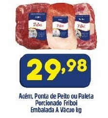Acem, Ponta de Peito ou Paleta Porcionado Friboi Embalado a vacuo 1kg