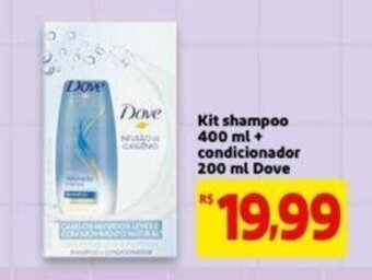 Kit Shampoo 400ml + Condicionador 200ml Dove