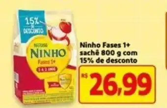 Ninho Fases 1+ Sache 800g com 15% de desconto