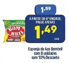Arena Atacado Esponja de Aco Bomril com 8 unidades com 10% de Desconto oferta