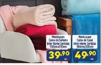 Manta para Cama de Solteio Inter Home Sortidasa 150cmx220m