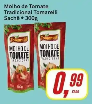 Rede Supermarket Molho de Tomate Tradicional Tomarelli sache 300g oferta