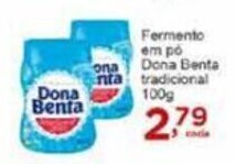 Fermento em po Dona Benta tradicional 100g