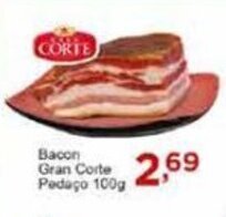 Rossi Supermercado Bacon Gran Corte pedaco 100g oferta