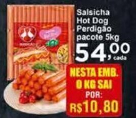 Rossi Supermercado Salsicha Hot Dog Perdigao 1kg oferta
