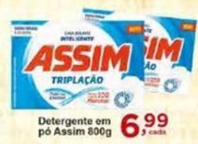 Rossi Supermercado Detergente em po Assim 800g oferta
