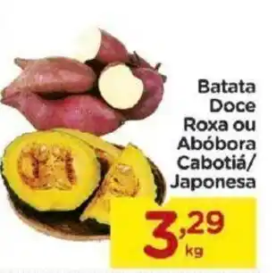 Carrefour Bairro Batata doce Roxa ou Abobora Cabotia/ Japonesa 1kg oferta