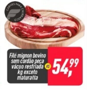 Frangolândia File Mignon Bovino Sem Cordao peca vacuo resfriado 1kg exceto maturatta oferta