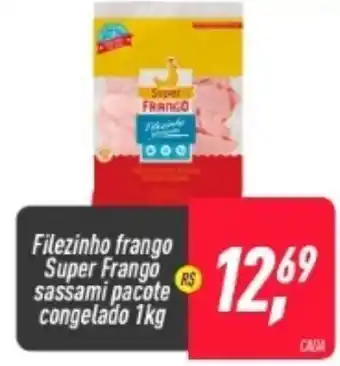 Frangolândia Filezinho frango Super Frango sassami pacote congelado 1kg oferta