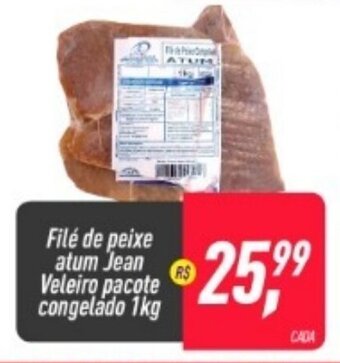 Frangolândia File de Peixe atum Jean Veleiro pacote congelado 1kg oferta