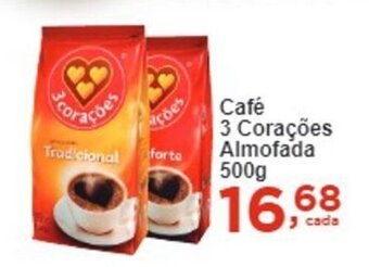Rossi Supermercado Cafe 3 Coracoes Almofada 500g oferta