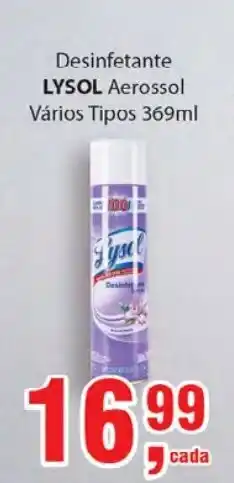 Supermercados Mundial Desinfetante Lysol Aerossol varios tipos 369ml oferta