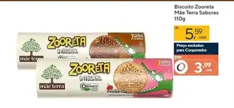 Coop Biscoito Zooreta Mae Terra Sabores 110g oferta