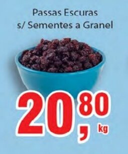 Passas Escuras s/ Sementes a granel 1kg