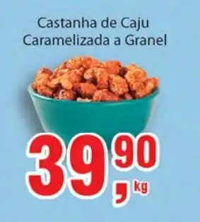 Supermercados Mundial Castanha de Caju Caramelizada a granel 1kg oferta