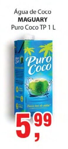 Supermercados Mundial Agua de Coco Maguary Puro Coco 1L oferta