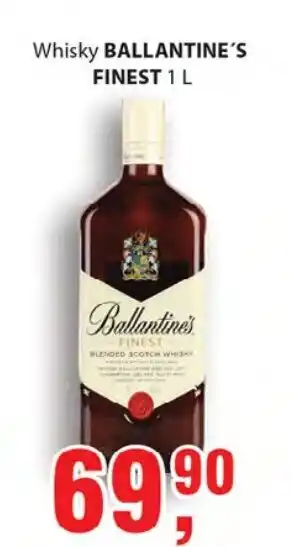 Supermercados Mundial Whisky Ballantine's Finest 1L oferta