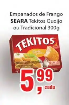 Supermercados Mundial Seara Tekitos Queijo ou Tradicional 300g oferta