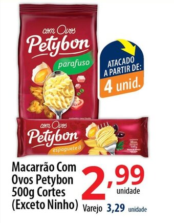 Akki Atacadista Macarrao com Ovos Petybon 500g Cortes oferta