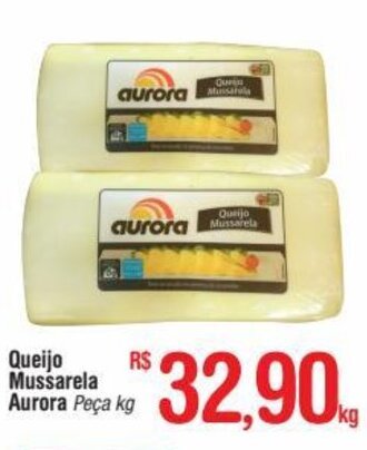 Fort Atacadista Queijo Mussarela Aurora 1kg oferta