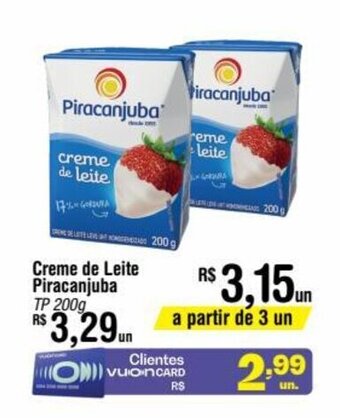 Fort Atacadista Creme de Leite Piracanjuba 200g oferta
