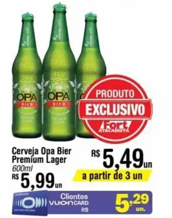 Fort Atacadista Cerveja Opa Bier Premium Lager 600ml oferta