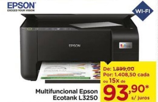 Multifuncional Epson Ecotank L3250 oferta na Carrefour