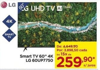 Carrefour Smart TV 60" 4K LG oferta