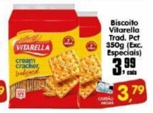 Higa's Supermercado Biscoito Vitarella Trad. Pct 350g oferta
